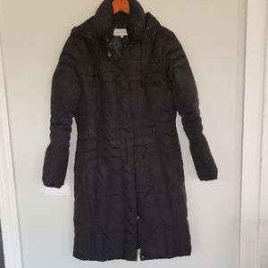 Solid Black Calvin Klein Down Filled Puffer Jacket sz Medium parka winter coat